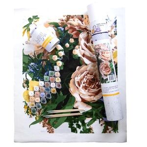 Pink Picasso Violet Van Gogh Boho Bouquet Paint by Numbers Kit & Hanging Frame